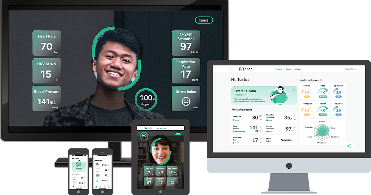 FaceHeart web and mobile applications
FaceHeart web and mobile applications