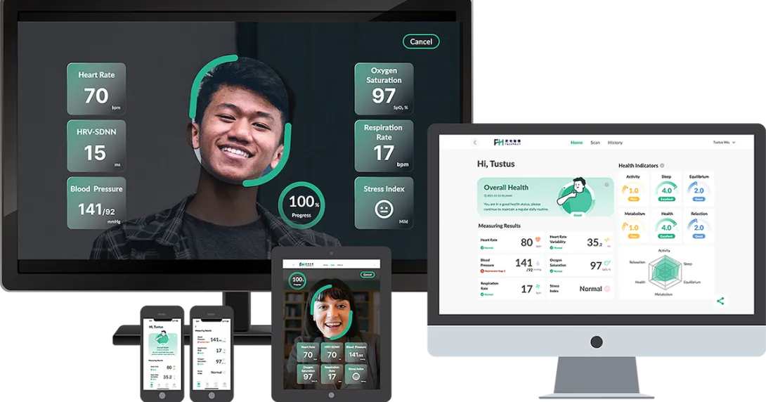 FaceHeart web and mobile applications
FaceHeart web and mobile applications
